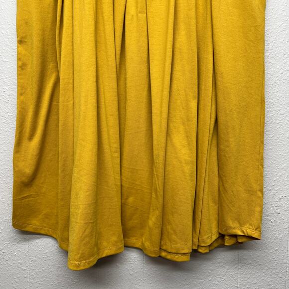 LuLaRoe Womens Pull On Mustard Skirt 3XL Elastic Waist Side Pockets Knee Length - Picture 7 of 10